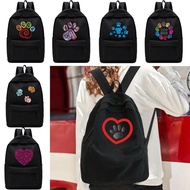 Travel Backpack Woman Bagpack Travel Woman Beg Perempuan Travel Canvas Backpack Women Footprints Pat
