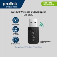 Prolink USB WiFi Adapter AC1300 5G/2.4G Dual Band WiFi Receiver | Dongle Mini Wireless USB Network A