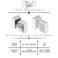 [SK TECH] METALFISH T40 SFF ITX (BLACK | WHITE) [ACRYLIC | MESH] PC GAMING CASING [USB 3.0 + AUDIO] 