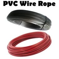 PVC Coated Wire Rope 10mm 2-10m Galvanized Core Plastic Coated Steel Cable Jacketed Wire Rope