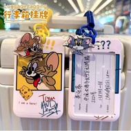 Cat and Mouse Card Holder Luggage Tag Boarding Pass Anti-Lost Boarding Pass Lanyard Keychain