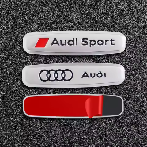 3D Metal Audi Sport Badge Car Rear Trunk Decoration Sticker Side Body Fender Emblem for Audi A4 B5 B
