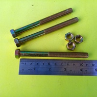 YELLOW BOLT NUT M10 X 110 BMK M10 X 110/ YELLOW M10X110 BOLT/ M10 BOLT/ 14 KEY BOLT/ 14 11CM LENGTH/