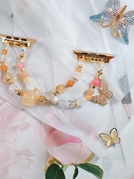 櫻花雨薔薇輝 白爆晶 鑽切白水晶 黃阿賽 黃水晶 橙月光