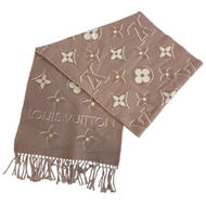 二手LOUIS VUITTON ) M78237 LV Essential Shine Fringe Monogram Jacquard Scarf，粉紅色