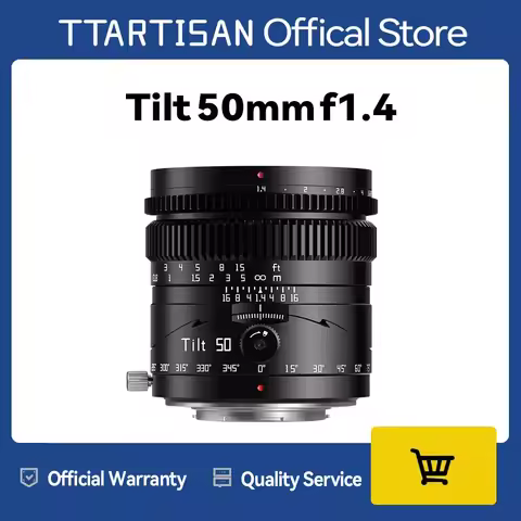 TTArtisan Tilt 50mm f1.4 Full Frame Manual Portrait Lens Compatible with Sony A7S A7R Panasonic S1 S