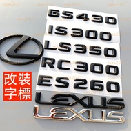 Blackened Black Modified LEXUS Car Logo Word Labeling Rear Tail Letter IS250 IS RC LC GS ES IS200