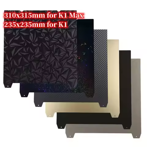For Creality K1 Max/K1/K1C Build Plate PEI Steel Sheet PET PEO PEY Smooth Heated Bed 235x235mm 310x3