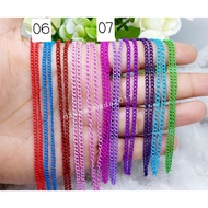 (1 mtr) 0.6 - 0.7 color thread chain necklace chain/