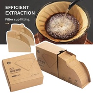 Wood Pulp V Shaped Natural Drip Coffee Paper Filters Coffee Machine Handle Filter Barista Pour Over 