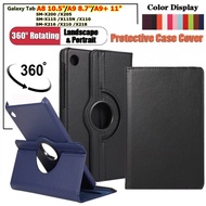 For Samsung Galaxy Tab A8 10.5inch SM X200 SM X205 Galaxy Tab A9 8.7'' A9+ A9 Plus 11 inch 2023 leather 360 Rotatable Flip Case Protector Cover