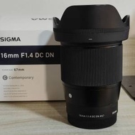 Sigma 16mm f1.4 Sony E