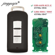 jingyuqin Smart Remote Key Fob 2BTN 433Mhz ID46 ID47 for Mitsubishi Lancer Outlander ASX G8D-644M-KEY-E / Montero L200 GHR-M004