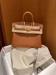 Hermes Birkin 25金棕金扣togo b