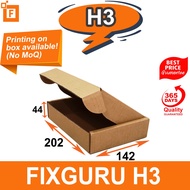 Fixguru H3 Carton box 20.2 X 14.2 X 4.4cm Small Medium Big Boxes. Packing Box, Packaging Box, Carton Box, Courier.