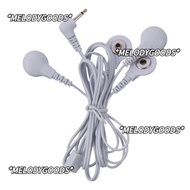 MELODG Cable Lead Wires, 1.2M/3.94ft 4 in 1 Electrode Wires, Portable 2.5mm Plug to 3.5mm Snap White