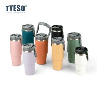 Tyeso 750ml/900ml/1200ml Tumbler Viral Letak Nama with Handle Viral Thermos Thumbler Penutup 2 Way M