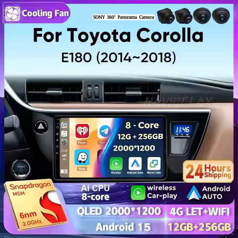 Android 15 Car Radio For Toyota Auris 2014 2015 2016 2017 2018 Corolla Altis Hybrid Carplay Auto Mul