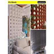 PU Block Divider Ventilation Polyurethane Stone Block Panel Feature Wall for Exterior and Interior