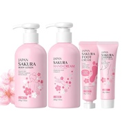 LAIKOU Japan Sakuara Body Care Set, Body Lotion, Hand , Foot , Under Beauty  for All  Types Non-Grea