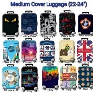Luggage Cover Fabric Luggage Cover (Velcro) Med 22-24 Inch Elastic Material