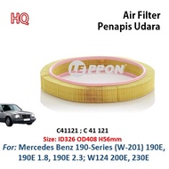 Leppon Air Filter Mercedes Benz 190-Series W-201 190E 190 E 1.8 2.3 W124 200 E 230 E Penapis Udara C