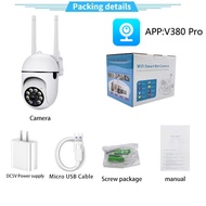 YOOSEE กล้องวงจรปิด V380 กล้องเลนส์คู่ หน้าจอคู่ กล้องวงจรปิดกลางแจ้ง การตรวจจับการเคลื่อนไหวเสียงสอ