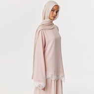 Dhyani by Aska Label - lace top asymmetricalWanita and scallop hemming details