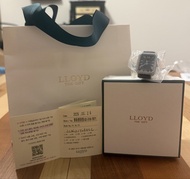 全新韓國LLOYD 方形滿石皮革帶女士手錶