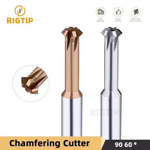 RIGTIP Double Angular Chamfering Cutter Inner Chamfer 90 60 Degree for Metal Hole Internal Burr Remo