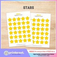 PRINTEREST Star Icons Premium Vinyl Die-cut Kiss-cut Stickers - Journal Planner Aesthetic Sticker