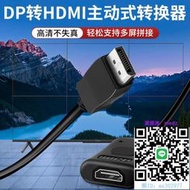 HDMI線dp轉hdmi主動式Active轉換器minidp多屏拼接dvi轉接頭Eyefinity組屏AMD寬域surr
