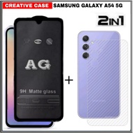 PACKAGE 2 INC 1 TEMPERED GLASS SAMSUNG GALAXY A54 5G ANTI OIL - SAMSUNG A54 5G