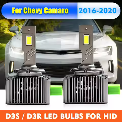 D3S LED Headlight For Chevrolet Camaro 2016-2020 Turbo LED Bulbs Car Light D3R 6000K 22000LM HID Xen