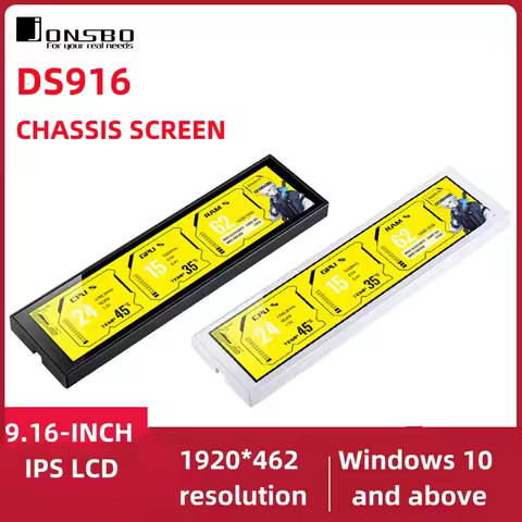 JONSBO DS916 Computer Chassis USB HD Secondary 9.16-Inch Screen IPS LCD Display Support Custom CPU G
