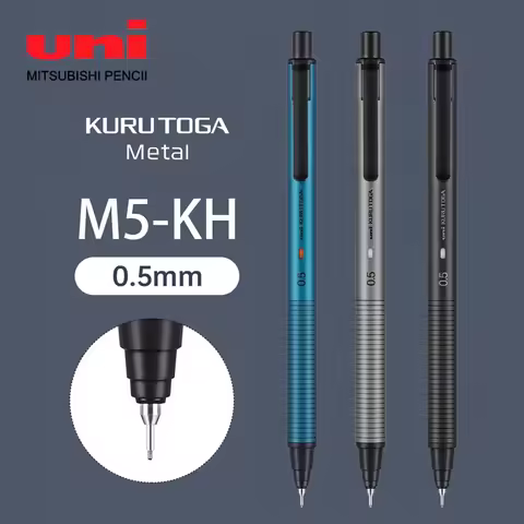 1pcs Japan Uni Mechanical Pencil KuruToga M5-KH Metal Pen Holder with Double Speed Continuous Lead A
