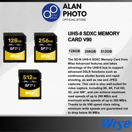 Wise Advanced 128GB/256GB512GB SD-N UHS-II SDXC Memory Card V90