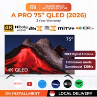 Xiaomi 75" 2026 A Pro 4K QLED Smart Google TV | Google Playstore Netflix Youtube Built In | 3 Years 
