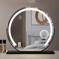 Bathroom Mirror Desktop Makeup Mirror LED Light Household Fill Light Mirror Charging and Plugging Sm