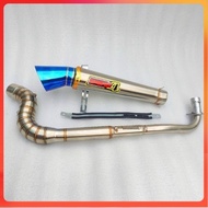 Daeng sai4 open spec Pipe canister 51mm open specs exhaust Pipe for Wave 125 Xrm 110/125 Wave 100/110/115 Rs125 Furry 125 Smash 115 Rusi100/10 Daeng Pipe Daeng sai4 Aun Pipe Nlk Pipe Charama Pipe Creed Pipe Kou Pipe