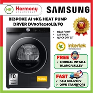 【𝐅𝐑𝐄𝐄 𝐃𝐄𝐋𝐈𝐕𝐄𝐑𝐘 + 𝐈𝐧𝐬𝐭𝐚𝐥𝐥 𝐊𝐋】SAMSUNG 9kg Heat Pump Dryer DV90T6240LB/FQ With AI Control Pengering Baj