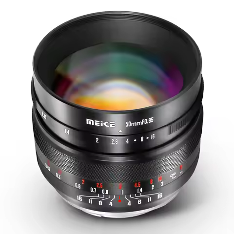 Meike 50mm F0.95 Aps-C Manual Focus Lens Compatible with Sony E/Fuji X/M43/Canon EF-M/Nikon Z Mount 