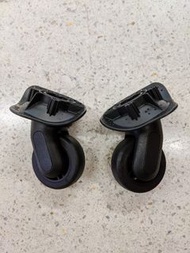 qty 2 pieces 100% NEW A84 black wheels, compatible with HK50 A-84 HK 50 for SOME Delsey, Samsonite, Lojel. Photos show exact wheel model, 4 holes in mounting side, spins freely. Price includes SF LOCKER or SF SHOP delivery or POST OFFICE PICKUP