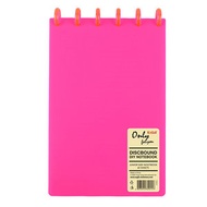 EAGLE - Discbound DIY 蘑菇孔筆記系統 - 防水塑膠封面精美紙質間線直揭式手帳/記事簿/記事本/筆記簿/日記 (螢光粉紅色)