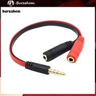 BUR_ PVC 1 Male to 2 Female 35mm Audio Adapter Cable Splitter for Phone Laptop PC