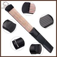 YELGIRL Pocket Guitar, Maple Wood Guitar Practice Chord Trainer, Light Weight 6 String 6 Fret F/Begi
