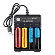 18650 Charger 2 3 4 Slots Independent Charging 3.7V Li-ion Battery Smart Charger for 10440 14500 16340 16650 14650 18350 18500