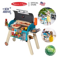 (ของแท้ USA) ของเล่นเตาย่างบาร์บีคิวไม้ อุปกรณ์ 62 ชิ้นในชุด Deluxe Grill Pizza Oven Set Melissa & D