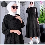 Gamis ruby crinkle Airflow Premium Uragiri terbaru 2024 / Midi Dress Dotty Gamis Home