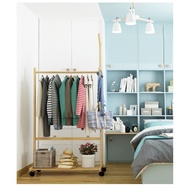 Simple Modern Solid Hanger Coat Hanger Cloth Hanger Ampaian Baju Rak Baju Simple style With wheels r